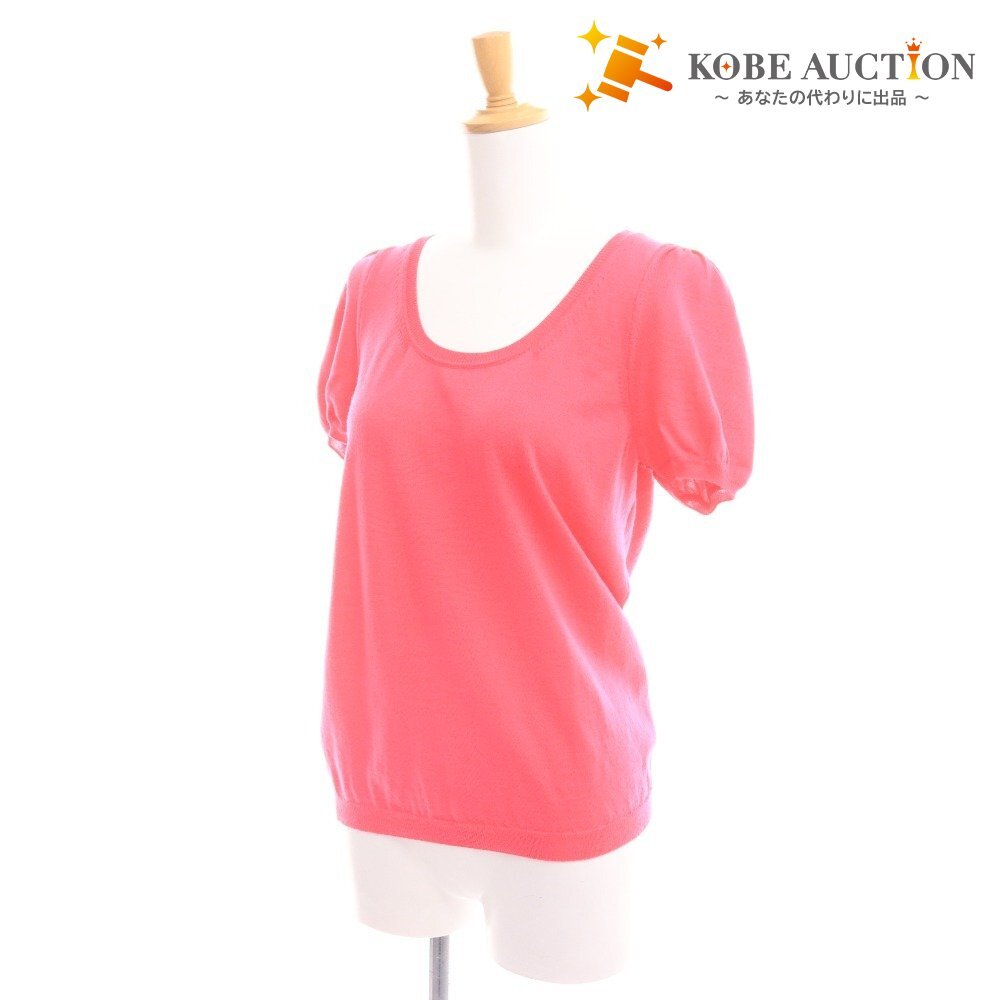 ■ レッドヴァレンティノ サマーニット 半袖 トップス パフスリーブ レディース L ピンク拍卖