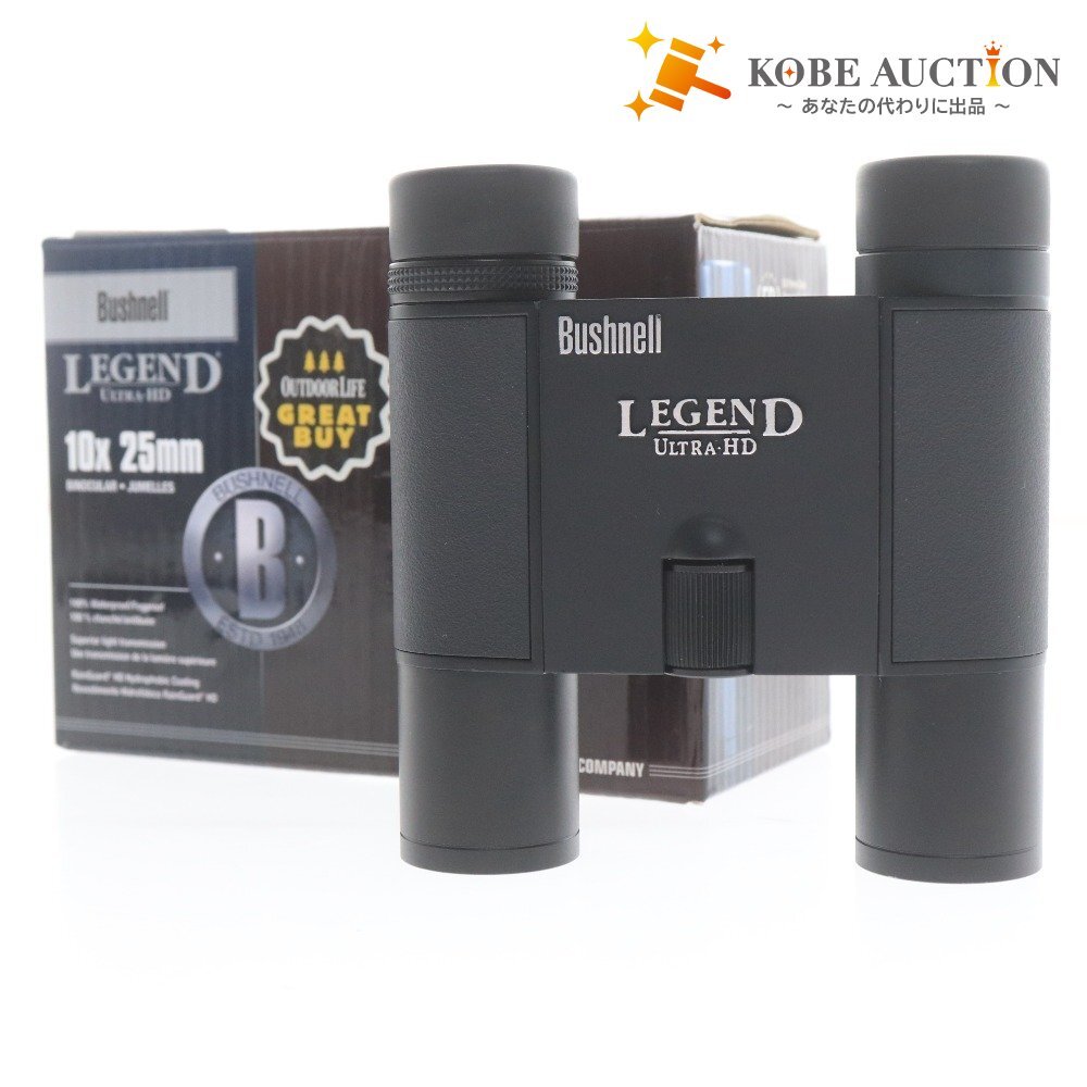 ■ ブッシュネル 双眼鏡 レジェンドウルトラHD 10×25mm 244g ブラック 元箱 付属品付き拍卖