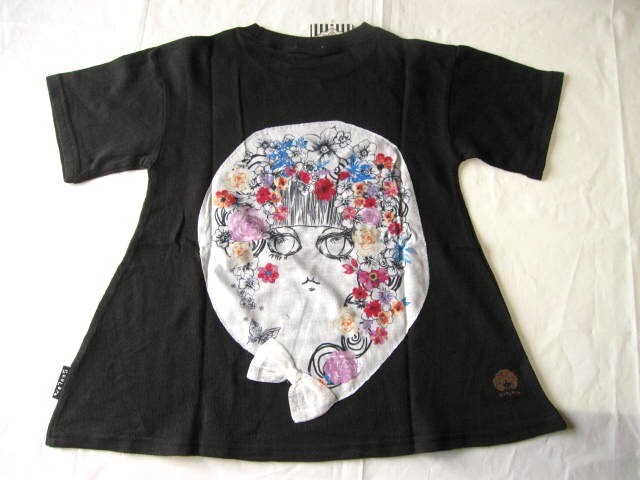 *送料無料*新品*130*ScoLar KID’S*ブラック*半袖チュニック*バックデザイン*スカラーキッズ*スカラーちゃん*黒*ロゴテープ*拍卖