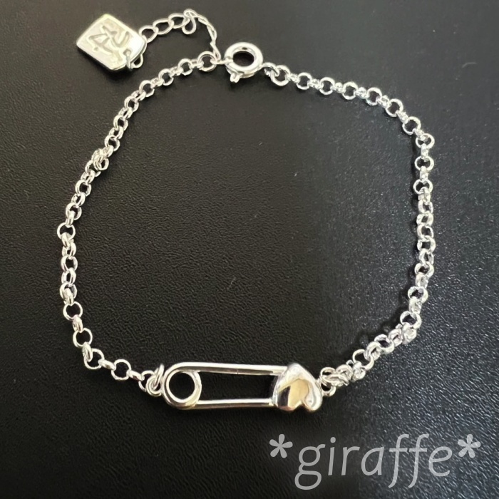 D095 匿名配送 ブレスレット レディース ハート s925 シルバー チェーン シンプル アジャスター有り拍卖