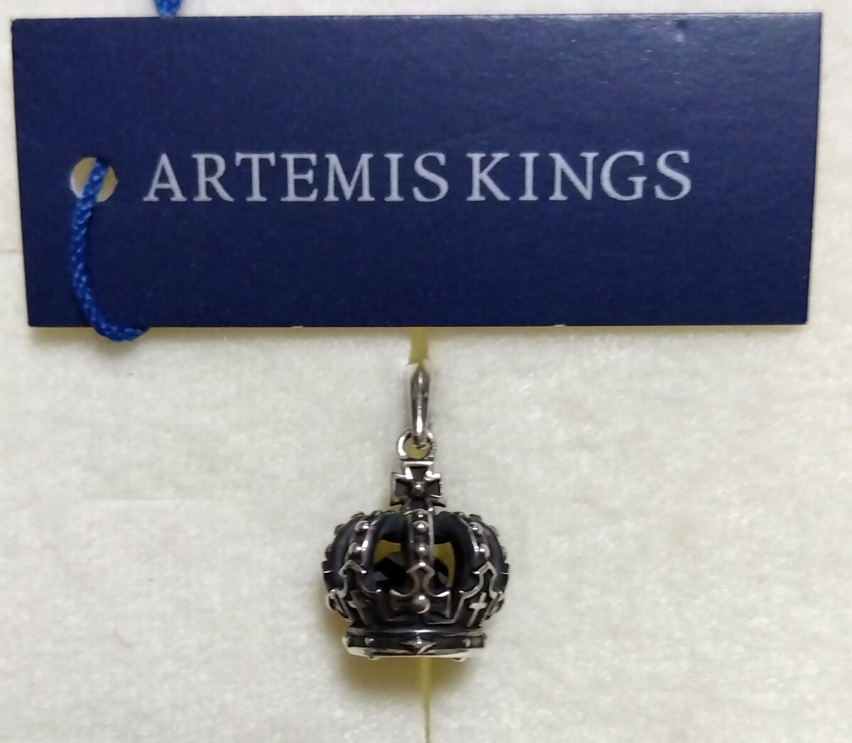 ◯ARTEMIS KINGS アルテミスキングス【クラウン ケージ ペンダントトップ(チャーム)】シルバー925 × ブラックジルコニア AKP0054 箱付拍卖