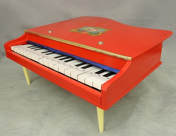 未使用品 玩具 昭和レトロ 18KEYS Grand Piano 木製 卓上ピアノ シロクマ 安ピアノ18弦 グランドピアノ 元箱 レトロ インテリア拍卖