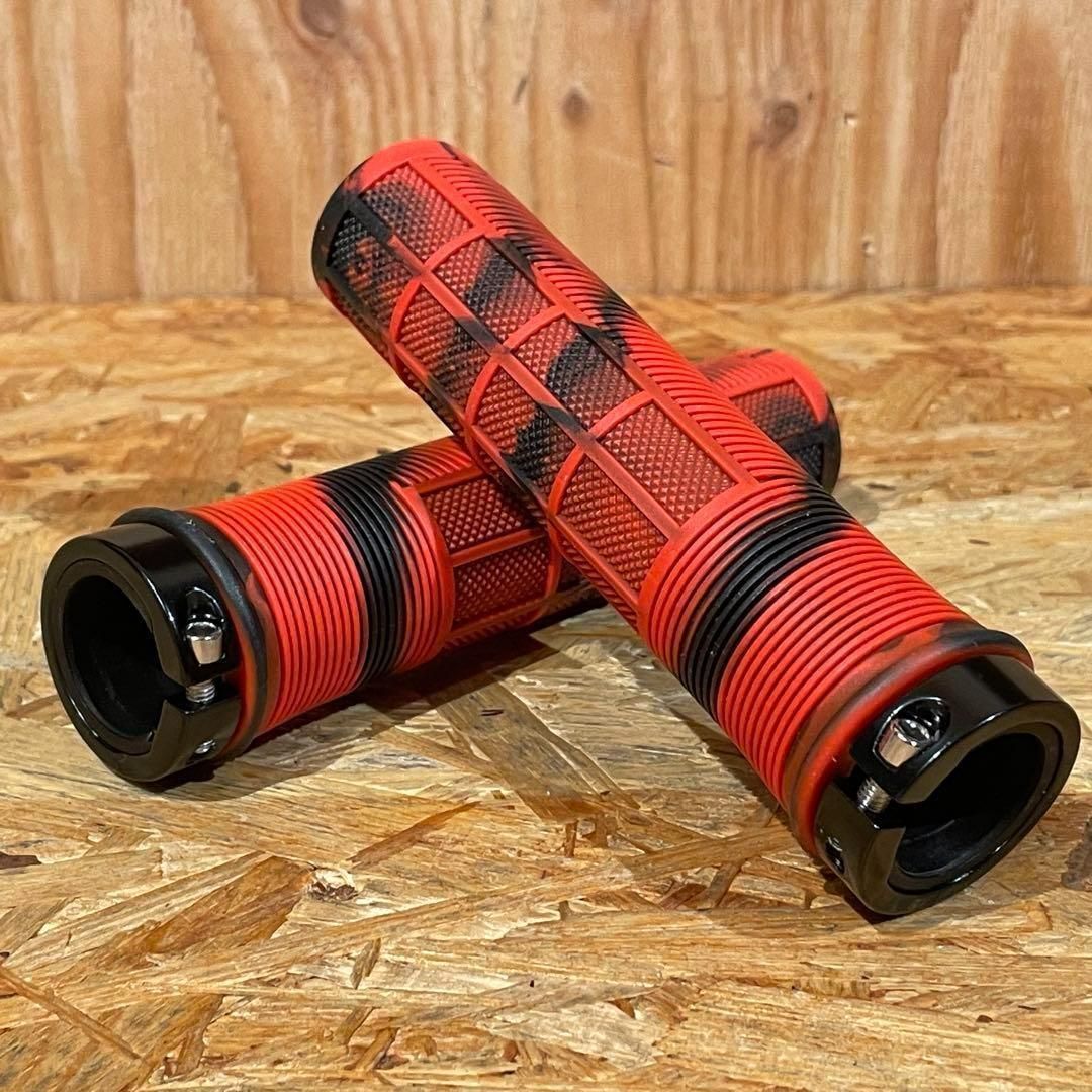 【新品】ロックオングリップ ハーフワッフル カモ柄レッド ネジ止め 取付簡単!拍卖