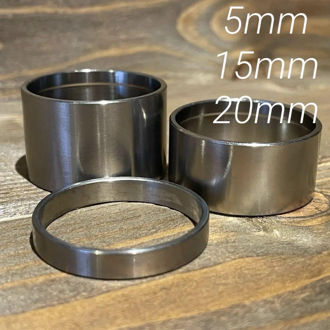 【新品】1-1/8 チタン合金 ヘッドスペーサー ステムスペーサー 3個セット 5mm 15mm 20mm拍卖