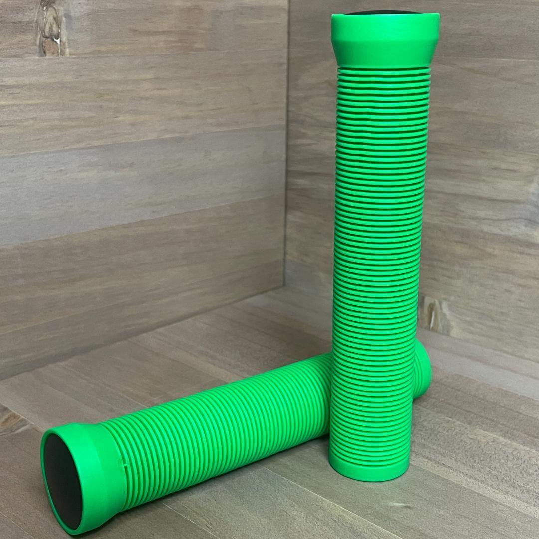 【新品】軽量 TPE製 自転車 ロング グリップ 165mm 振動吸収 グリーン 緑 ミドリ拍卖