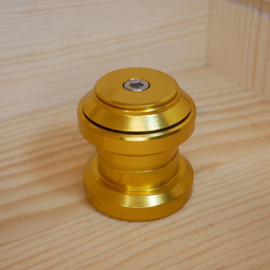 【新品】ヘッドセット ゴールド 1-1/8 28.6オーバーサイズ EC34拍卖