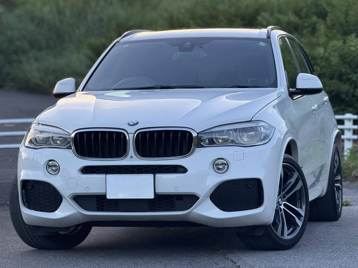 H27 BMW X5 x Drive35d Mスポーツ F15型 4WD ディーゼル 美車 純正ナビ/本革シート/電動テールゲート/スペアキ/ETC/20インチAW 検R8年12月拍卖