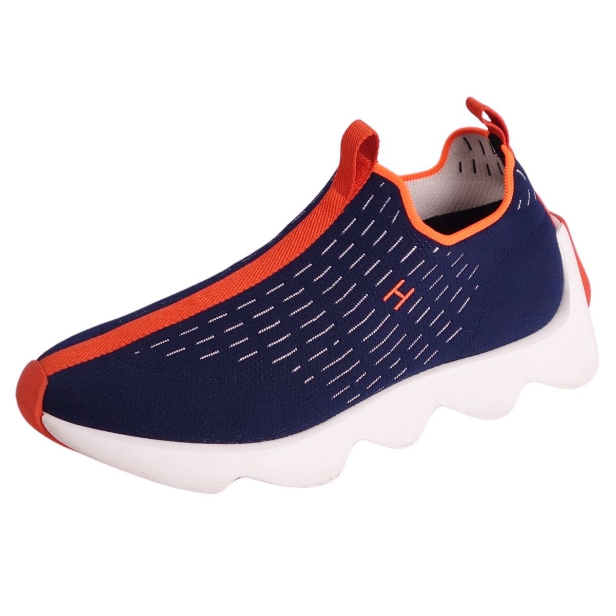 美品 エルメス HERMES スニーカー 2022 エクレール Eclair ニット Hロゴ シューズ 靴 メンズ 41.5(26.5cm相当) ネイビー ce06ed-rm07e32078拍卖