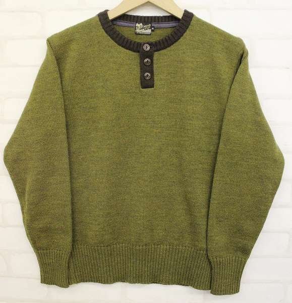 2T0540■フラットヘッド ヘンリーネックニット THE FLATHEAD セーター拍卖