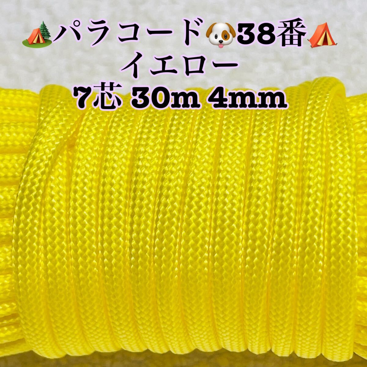 パラコード 7芯 30m 4mm 38番 手芸とアウトドアなど用拍卖
