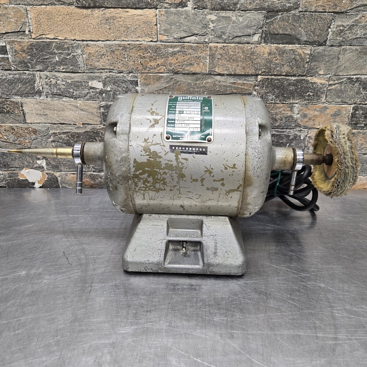 ♪♪5f003-2 Buffalo POLISHING LATHE 技工 ポリッシングレーズ 形成 研磨♪♪拍卖