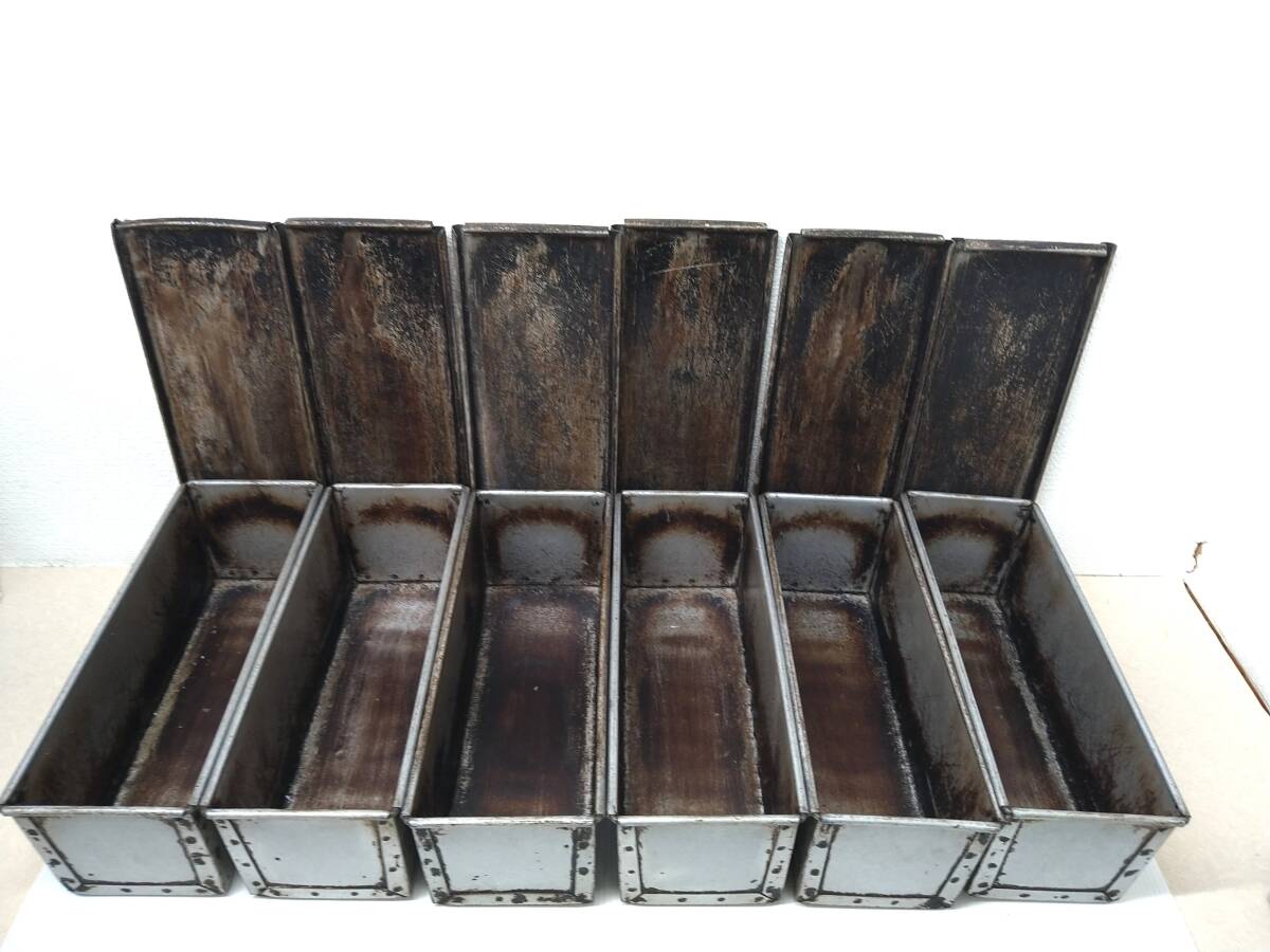 ♪♪5e072-1/3 パン型 焼き型 6個 食パン 蓋付き 店舗 まとめて セット 製パン 製菓 店舗 業務用♪♪拍卖