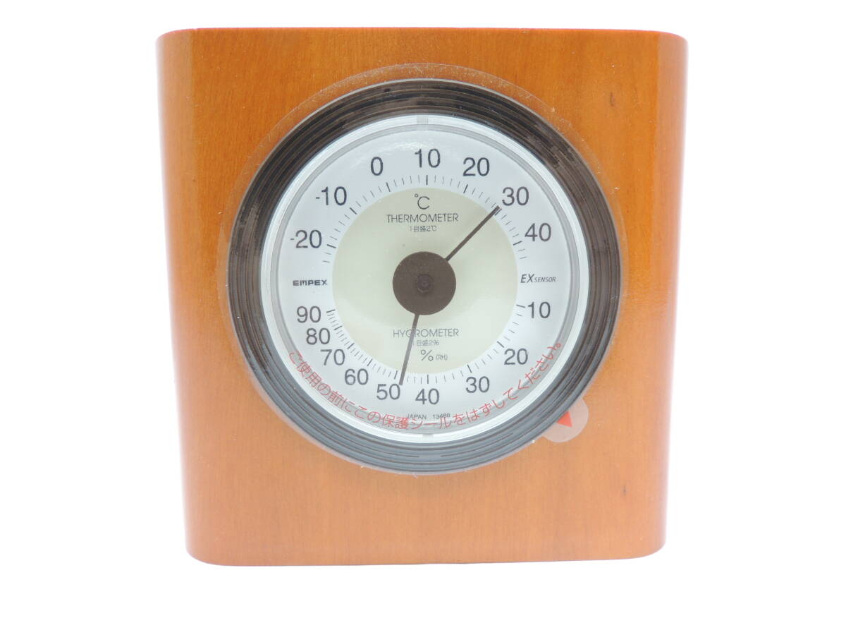 訳あり エンペックス気象計 イートンCB温・湿度計 TM-6429 JAN 4961386642900 天然木枠 OS-1061 日本製 拍卖