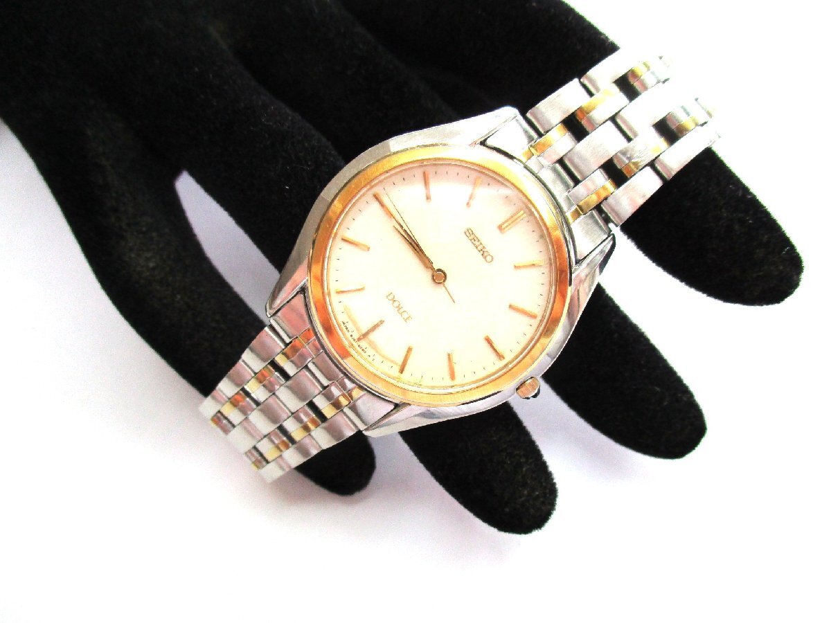 ★とちぎ屋!【SEIKO】セイコー ドルチェ 8J416160 K18GP&SS&M メンズ腕時計 定価¥70000 難あり爆安で!★拍卖