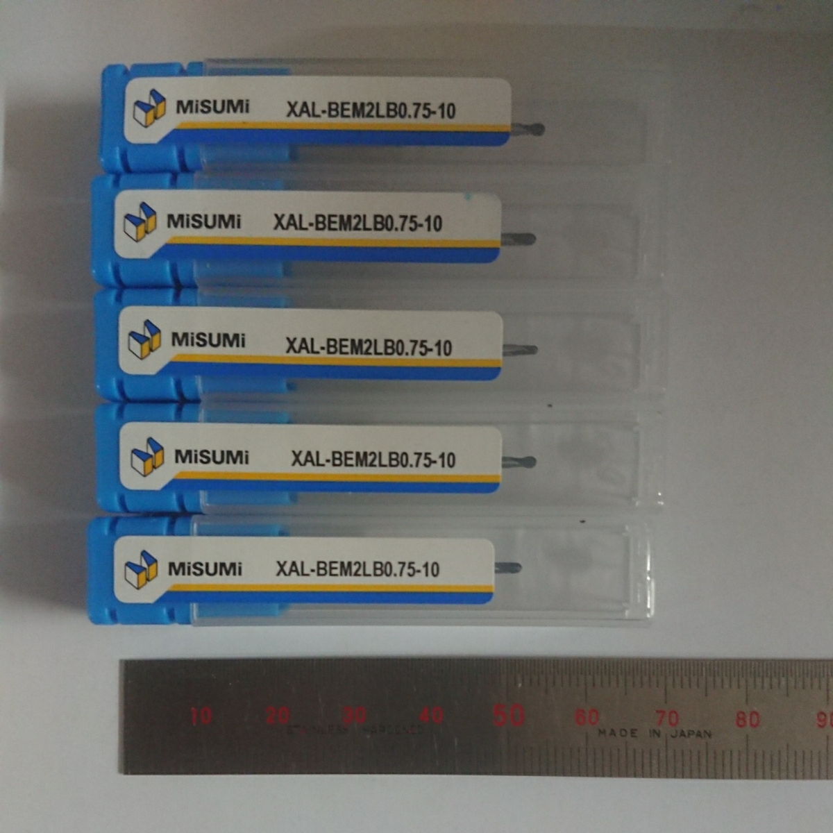 R0.75 首下10mm 新品 超硬 ボールエンドミル 5本セット misimi ミスミ製拍卖