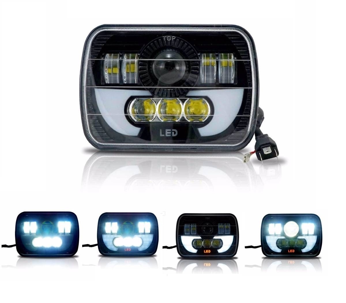 車検対応 LED DRL ヘッドライト ZRX 400 1100 1200 DAEG GPZ 400 750 900R GSX1100S CBR400 GSX GPZ900R DAEG CBR400 GPZ750R 角型 角目拍卖