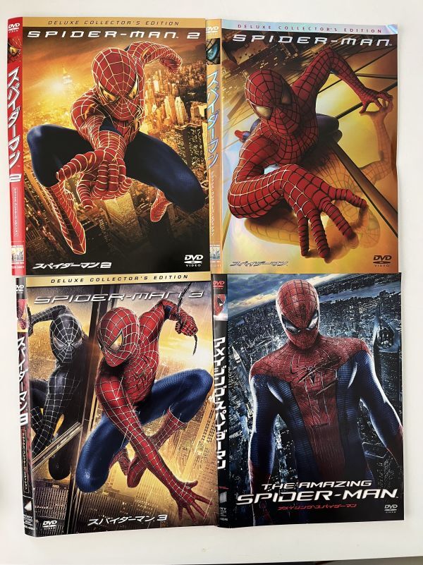 B35229 中古DVD(セル版)◆スパイダーマン1,2,3,アメイジングスパイダーマン 4点セット ケースなし(ゆうメール送料10枚まで180円)拍卖