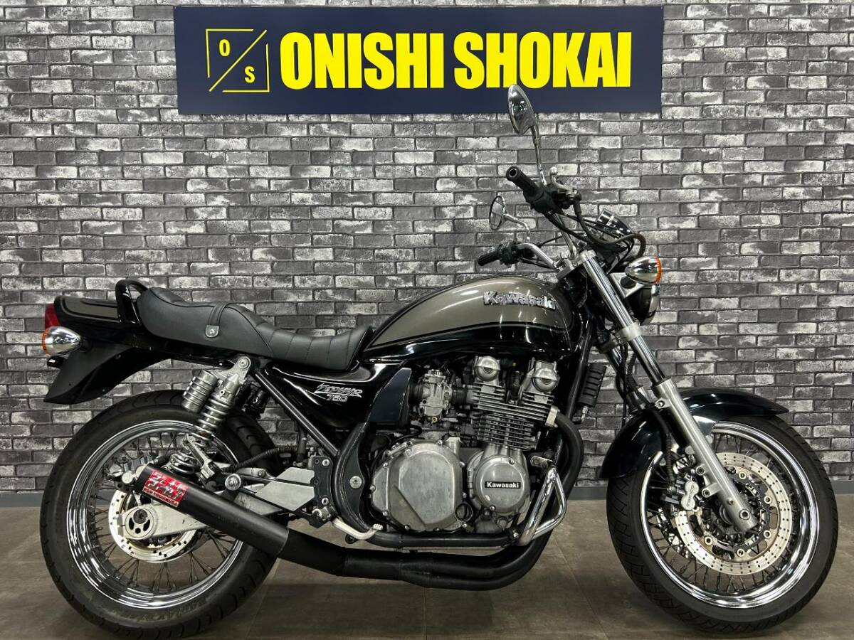 ☆カワサキ ゼファー750RS エンジンガード 社外マフラー タックロールシート 大阪から 大西商会拍卖