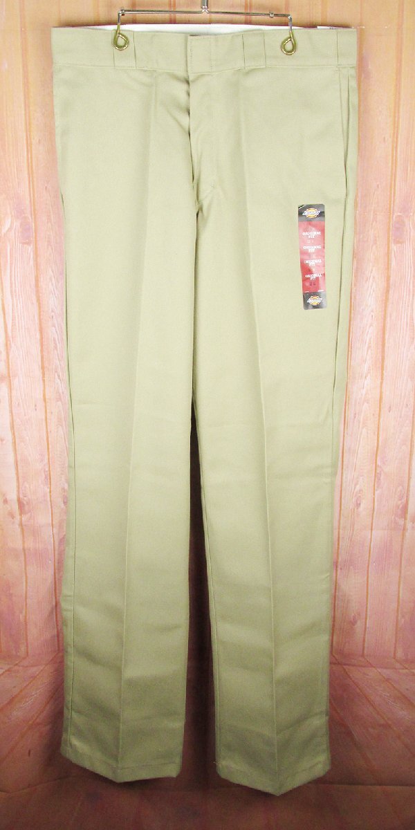 LYP21575 Dickies ディッキーズ 874 THE ORIGINAL AL WORK PANT オリジナル ワークパンツ ベージュ系 32 UL 未使用拍卖