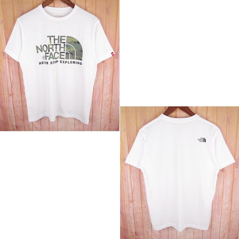 LST12172 THE NORTH FACE ノースフェイス カモフラージュロゴ Tシャツ NT31932 ホワイト S (クリックポスト可)拍卖