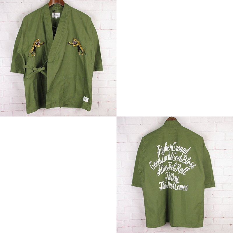 LSH4755 THE CRIMIE クライミー JOE JINBEI NEEDLE WORK SHIRTS ジンベエ ワークシャツ C1H3-SH09 カーキ M 美品拍卖