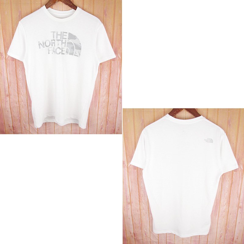 LST12322 THE NORTH FACE ノースフェイス カモフラージュ ロゴ Tシャツ NT31976 ホワイト S(クリックポスト可)拍卖