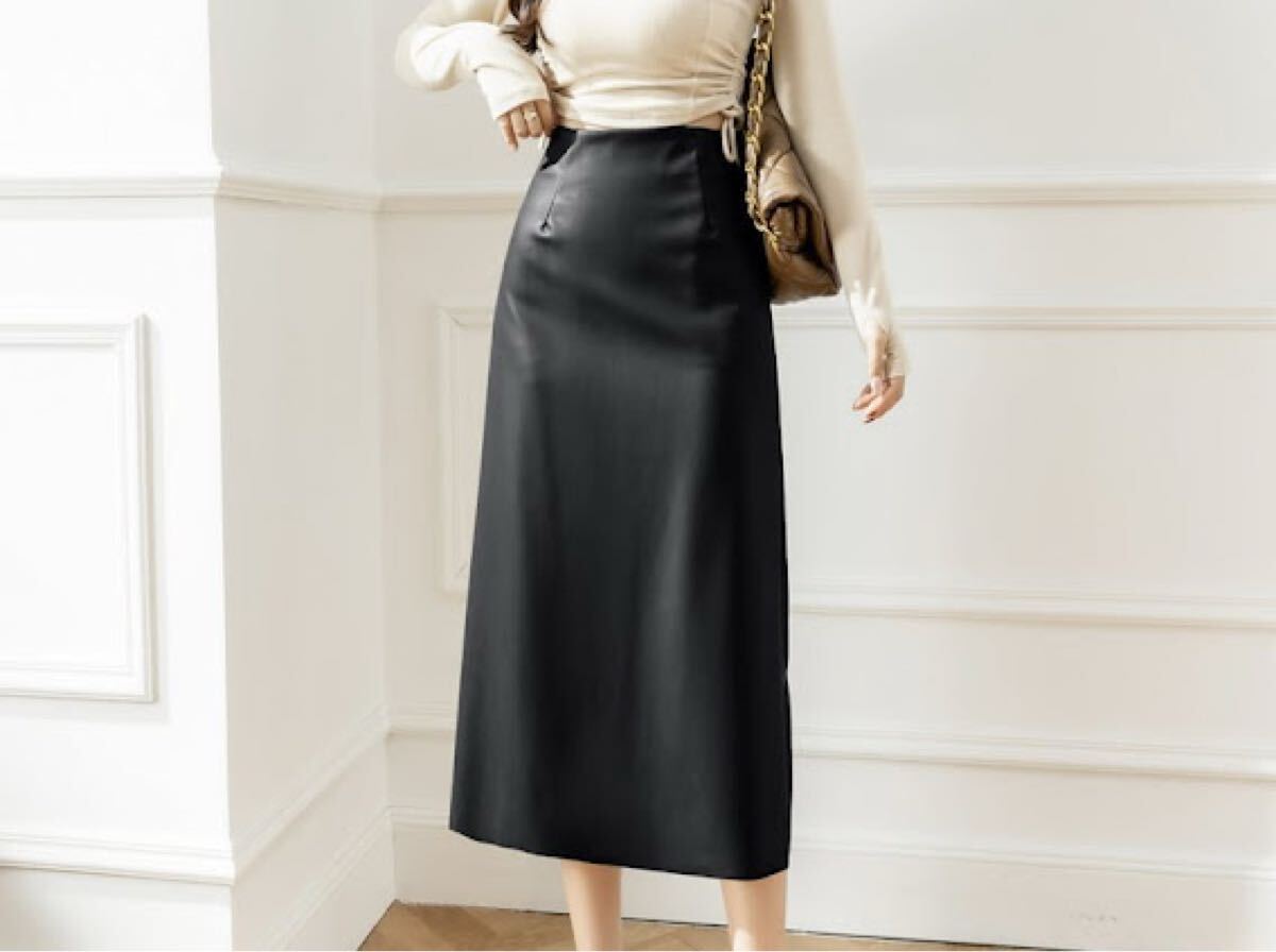 新品未使用フェイクレザースカート シティエレガンス ブラック タイトスカート拍卖