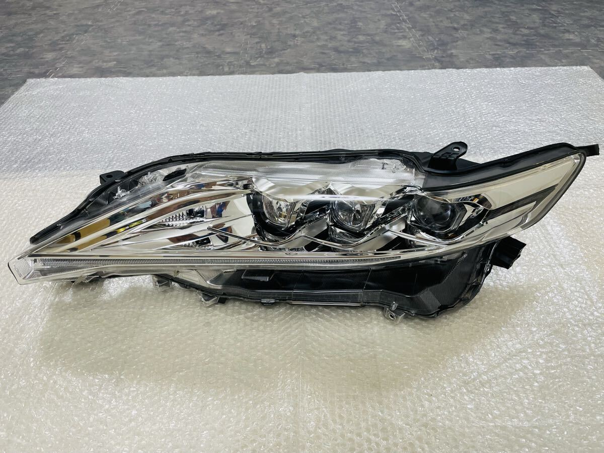 ★レンズ美品★ 後期 LED ZSU60W ハリアー ヘッドライト ヘッドランプ 左 KOITO 48-192 打刻:H ユニット メッキ 純正 トヨタ 拍卖