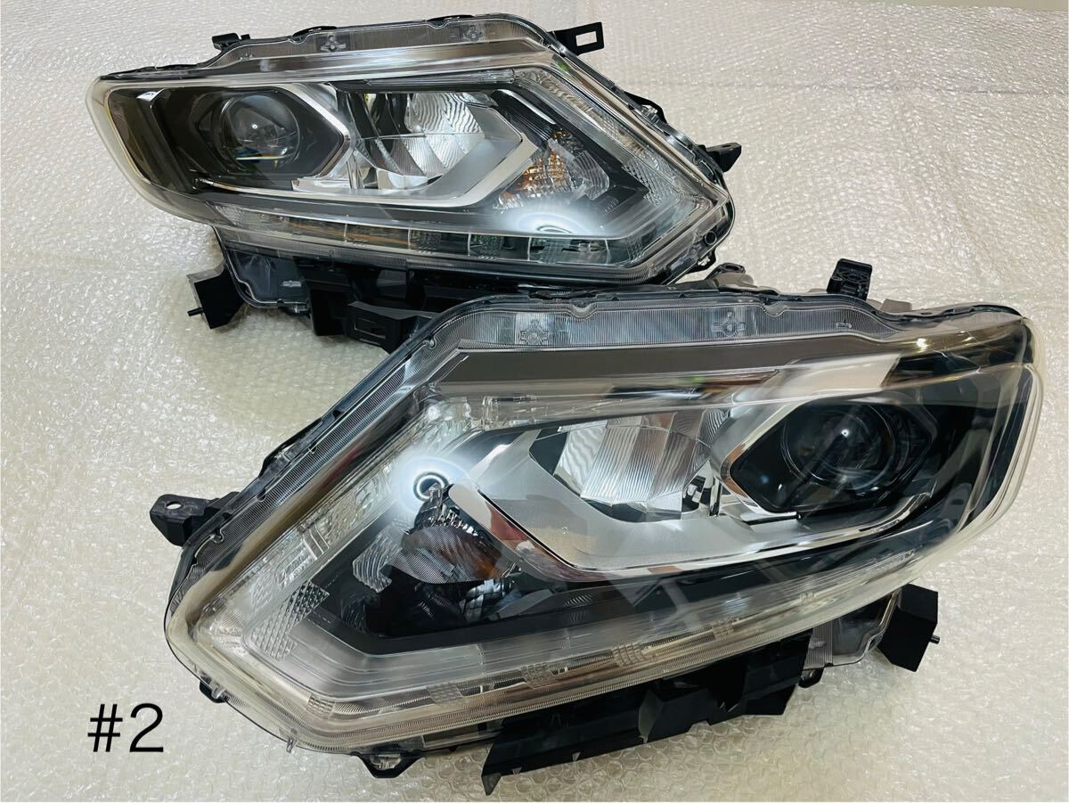 ★極美品 破損無し★日産 純正 NT32 T32 エクストレイル 前期 LED ヘッドライト ヘッドランプ 左 右 ライト100-17942 刻印 F #2拍卖