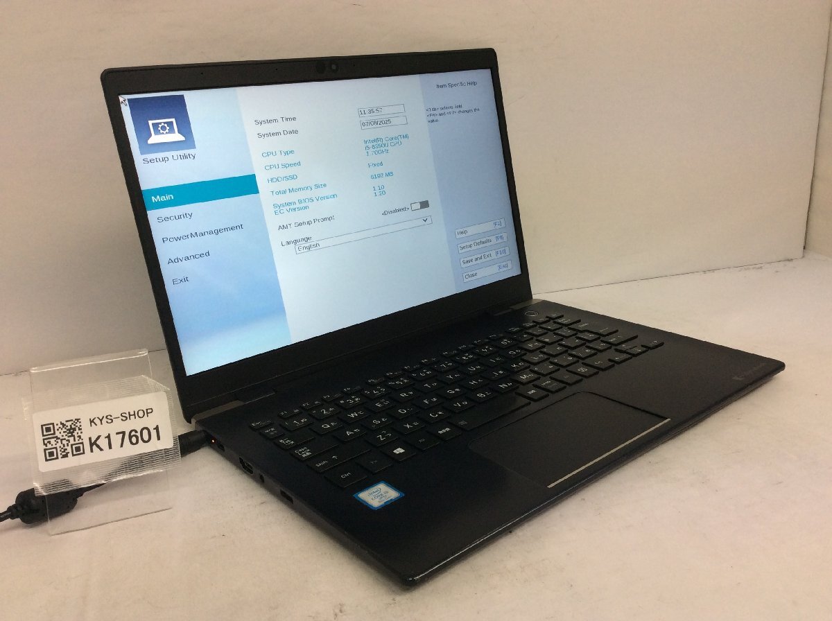 ジャンク/ TOSHIBA dynabook G83/M PG83MMJ4GL7AD21 Intel Core i5-8350U メモリ8.19GB ストレージ無し 【K17601】拍卖