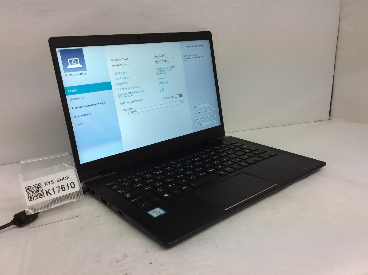 ジャンク/ TOSHIBA dynabook G83/M PG83MMJ4GL7AD21 Intel Core i5-8350U メモリ8.19GB ストレージ無し 【K17610】拍卖