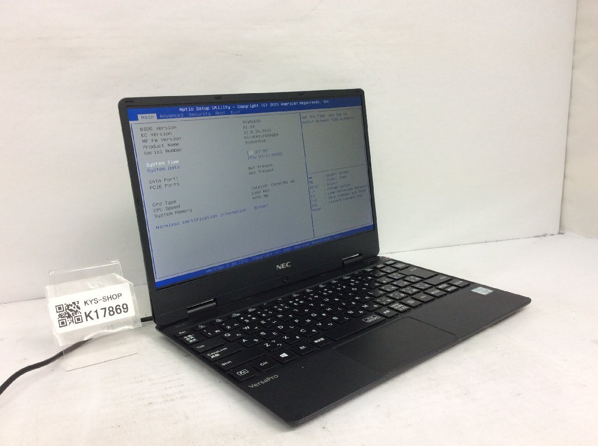 ジャンク/ NEC PC-VKA11HGG6QD4 Intel Core m3-8100Y メモリ4.1GB ストレージ無し 【K17869】拍卖