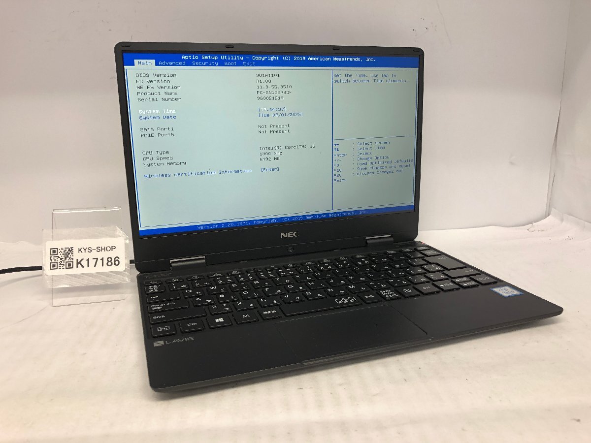 ジャンク/ NEC PC-GN13S78GF Intel Core i5-8200Y メモリ8.19GB ストレージ無し 【K17186】拍卖