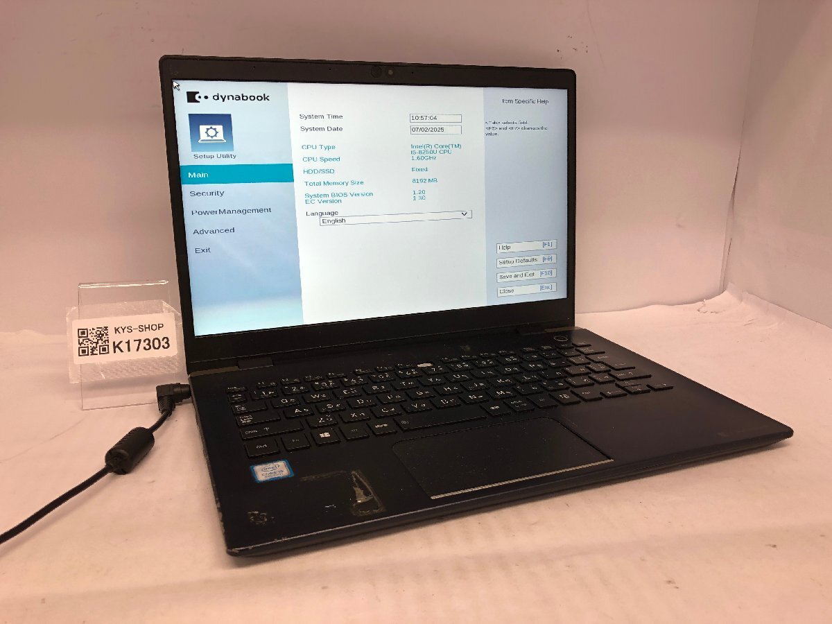 ジャンク/ TOSHIBA dynabook G83/M PG83MTCCGL7A321 Intel Core i5-8250U メモリ8.19GB ストレージ無し 【K17303】拍卖
