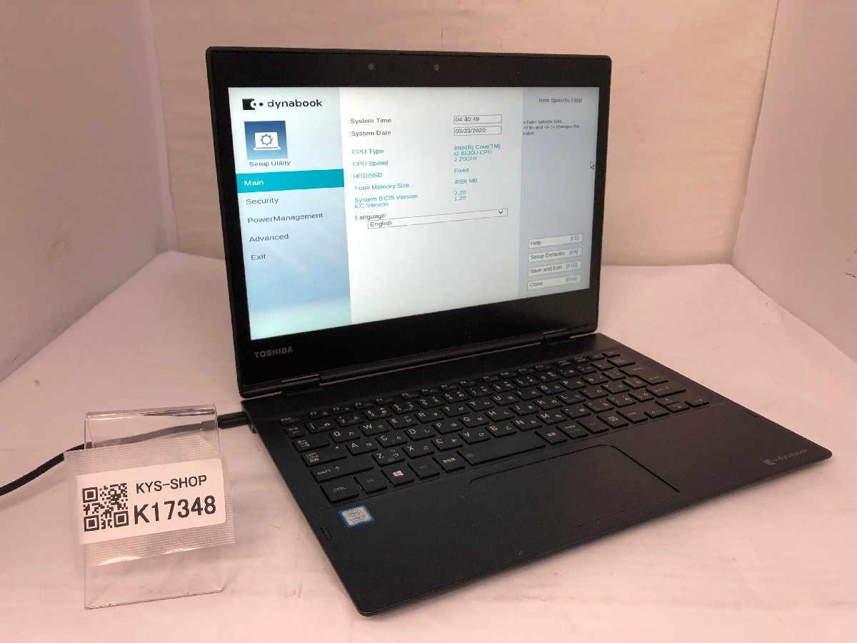 ジャンク/ TOSHIBA dynabook VC72/DP A6V3DPG41411 Intel Core i3-8130U メモリ4.1GB ストレージ無し 【K17348】拍卖