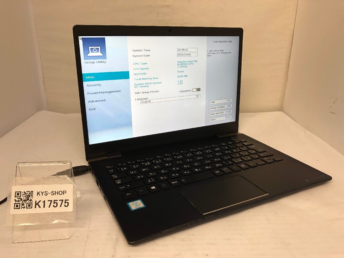 ジャンク/ TOSHIBA dynabook G83/M PG83MMJ4GL7AD21 Intel Core i5-8350U メモリ8.19GB ストレージ無し 【K17575】拍卖