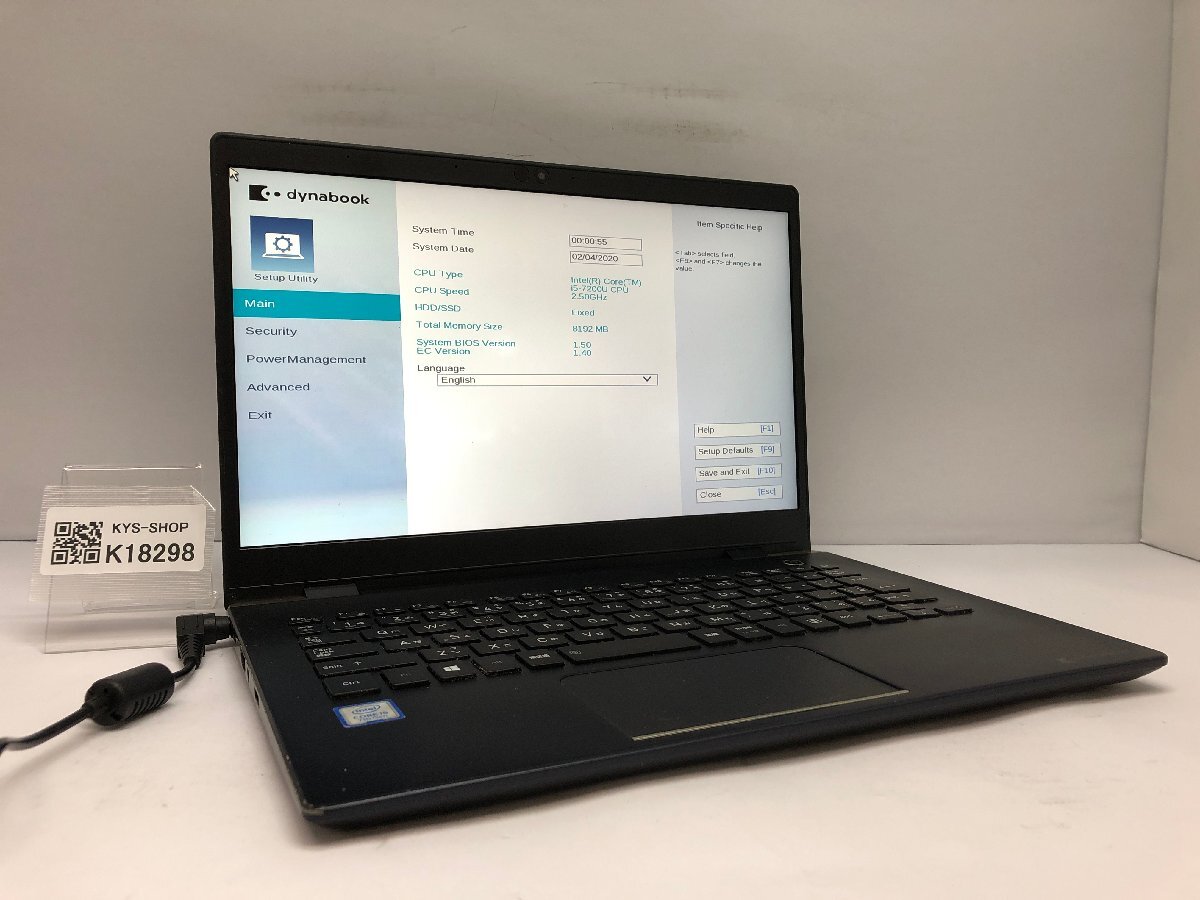 ジャンク/ TOSHIBA dynabook G83/DN PG8DNEJCGL7FD1 Intel Core i5-7200U メモリ8.19GB ストレージ無し 【K18298】拍卖