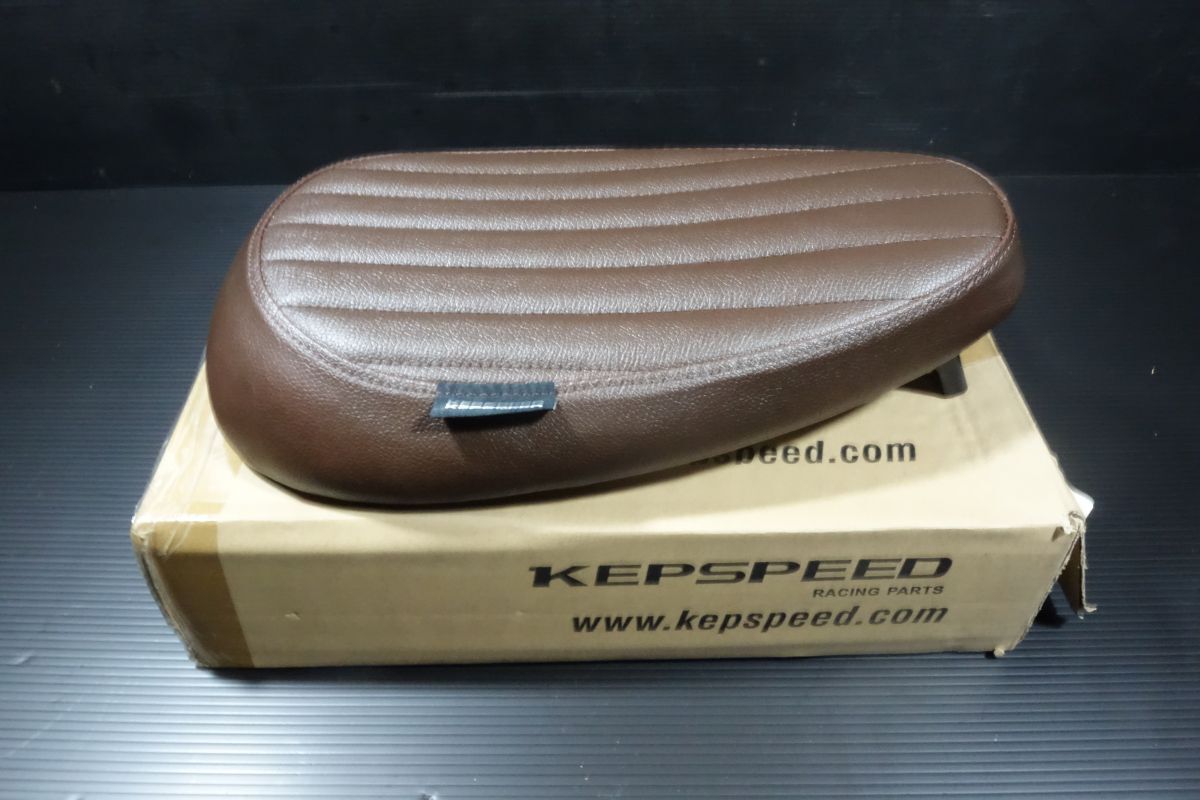 KEPSPEED カスタムローダウンシート 0910-ST-08-03-00 縦ライン/シングル ブラウン スーパーカブ 新品 新品 未使用 #R20250714拍卖