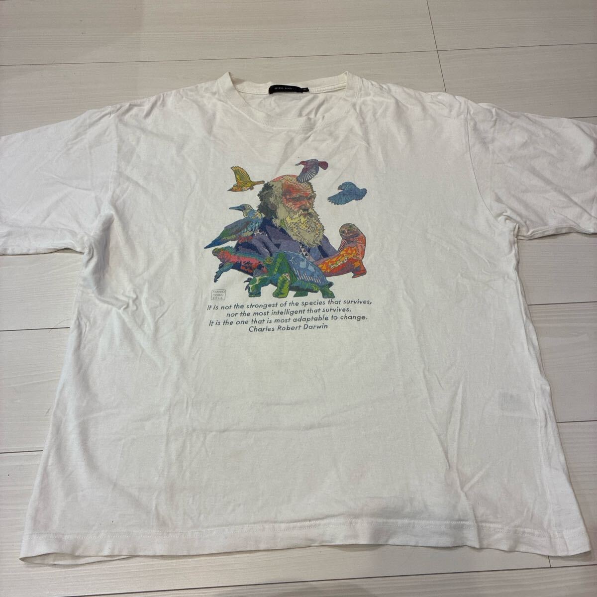 Niko and… Tシャツ 白T ホワイト マルチカラー ニコアンド コラボ 古着 ビンテージ ストリート 拍卖