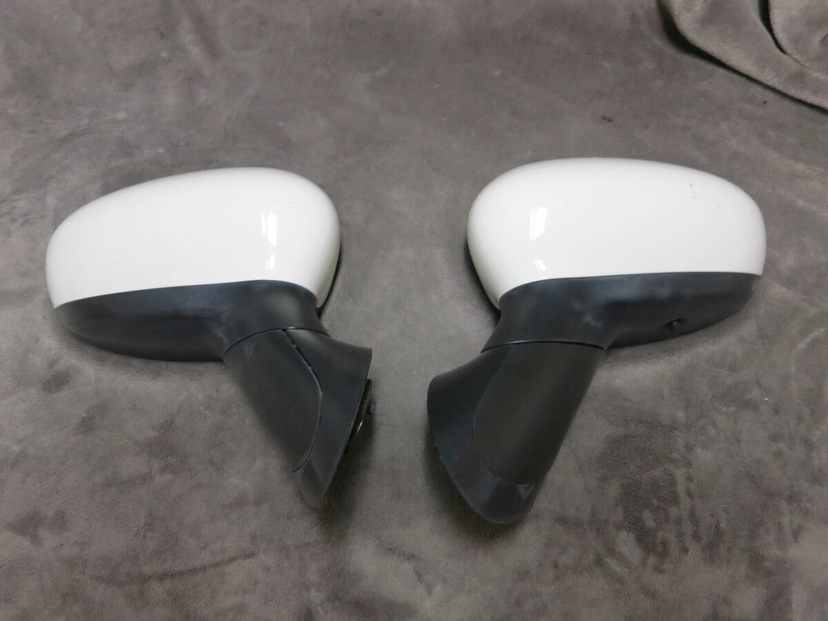 フィアット/ドアミラー/左右セット/サイドミラー/FIAT/500/ボサノバホワイト/手動格納/7配線/5配線(ピン)拍卖