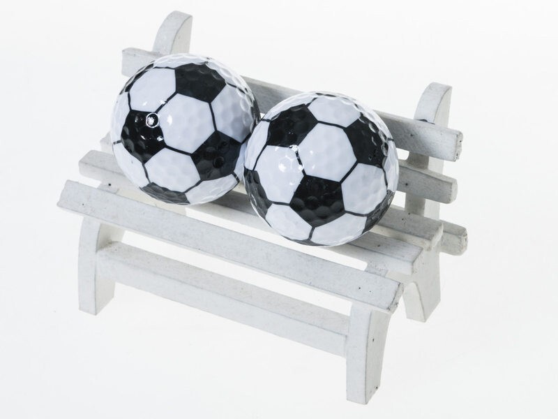 アウトドア ゴルフ 練習用 ボール ゴム材 3個入り#サッカーボール風拍卖