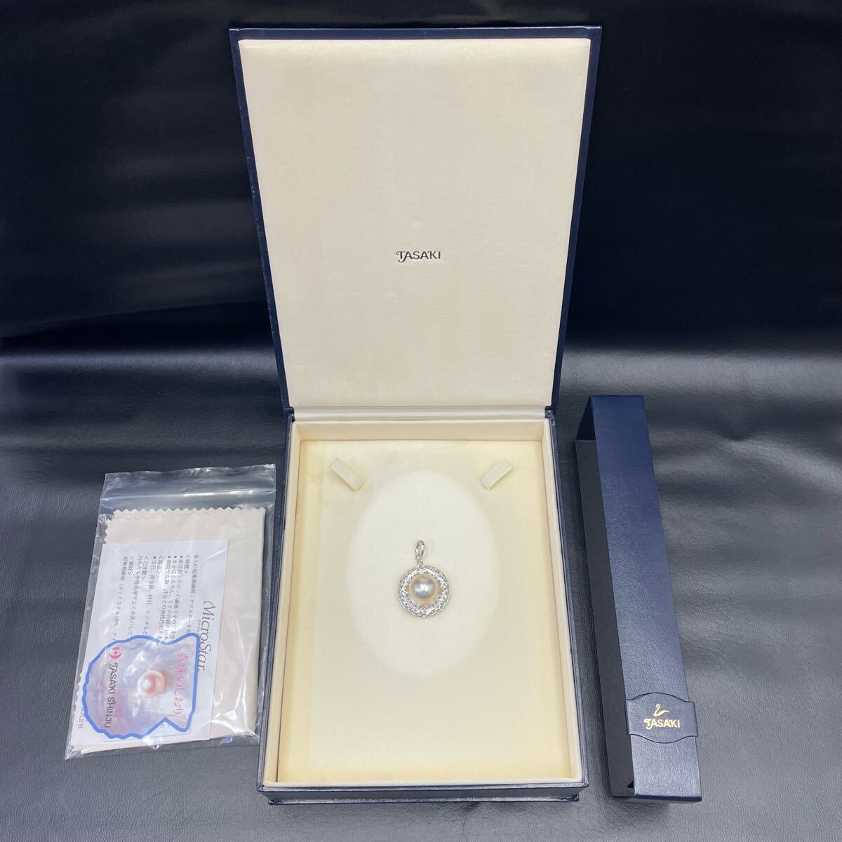 【田崎真珠】TASAKI マベパール ペンダントトップ K14WG 6.6g 16mm 美品 ケース・クロス付属拍卖