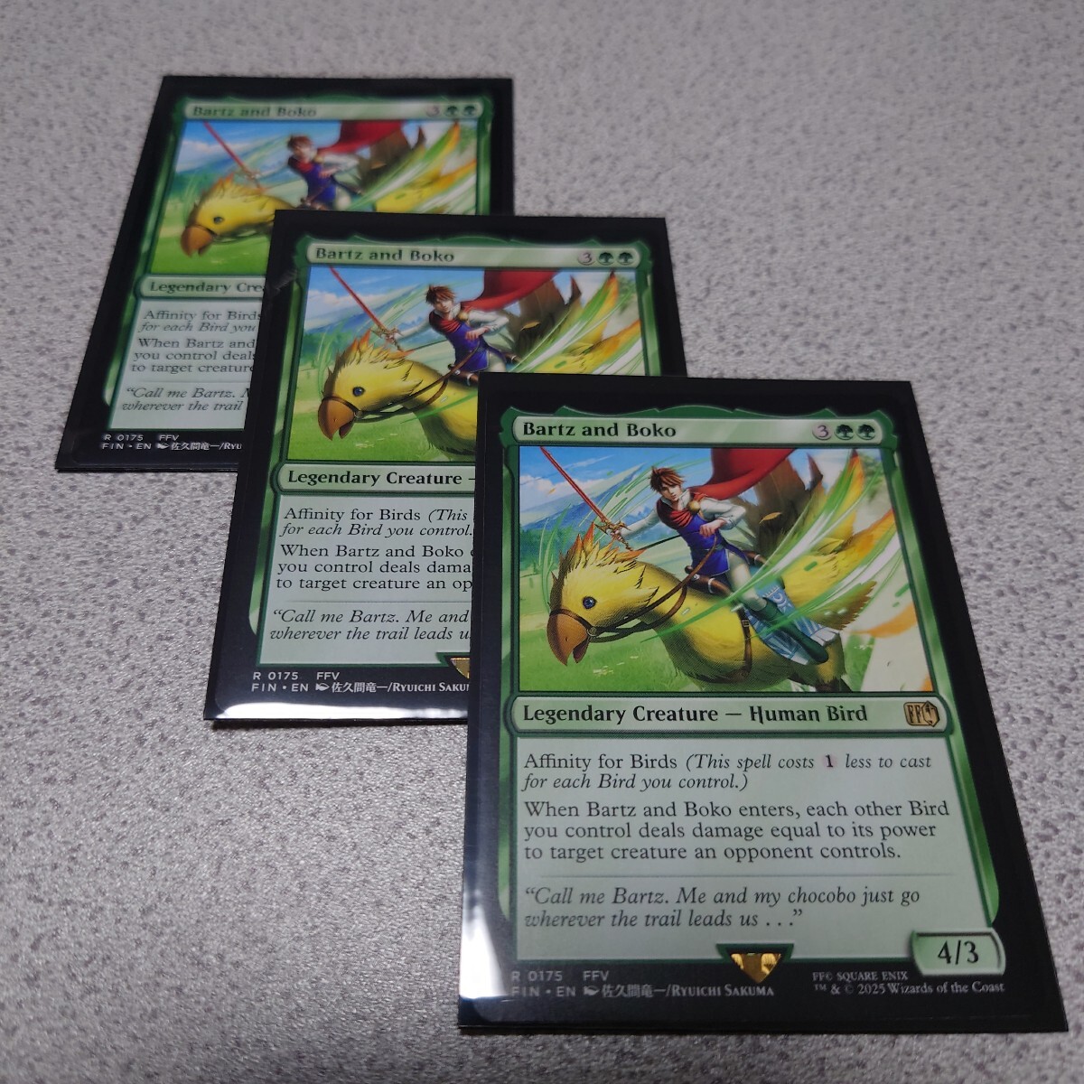 MTG FIN バッツとボコ 英語 三枚セット ファイナルファンタジー Final Fantasy 即決拍卖