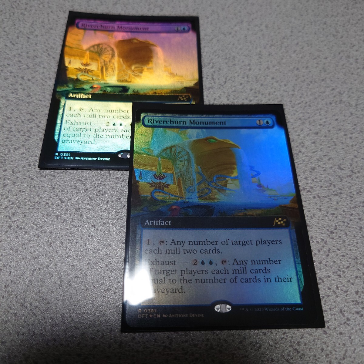 MTG DFT 奔流川の記念碑 英語foil 二枚セット 拡張アート 霊気走破 即決拍卖