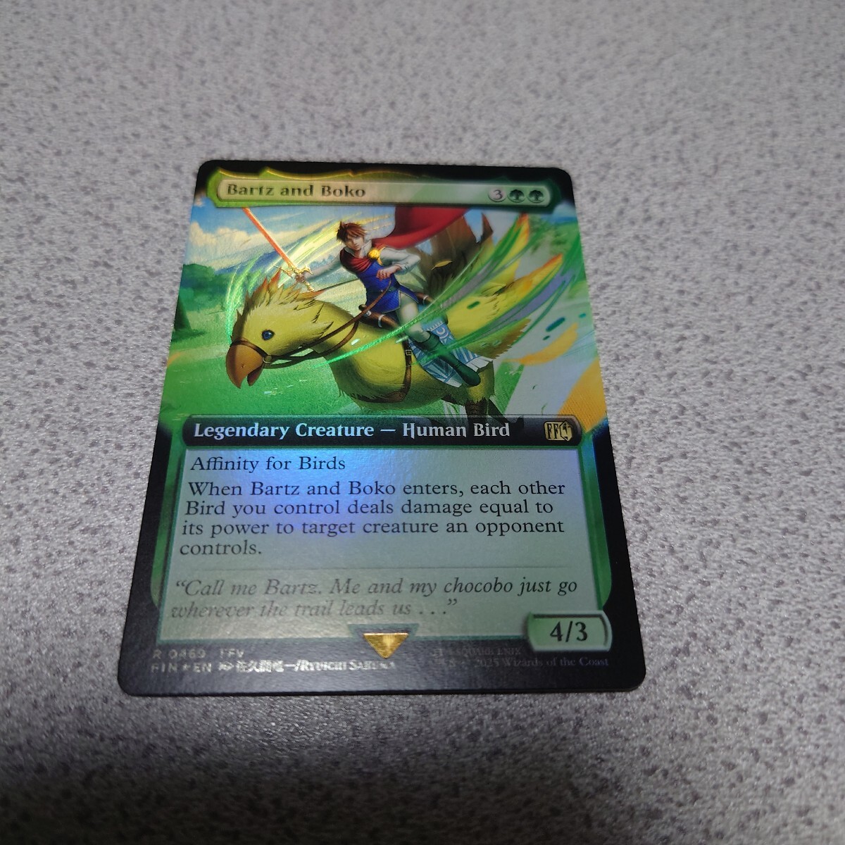 MTG FIN バッツとボコ 英語foil 一枚 拡張アート ファイナルファンタジー Final Fantasy 即決拍卖