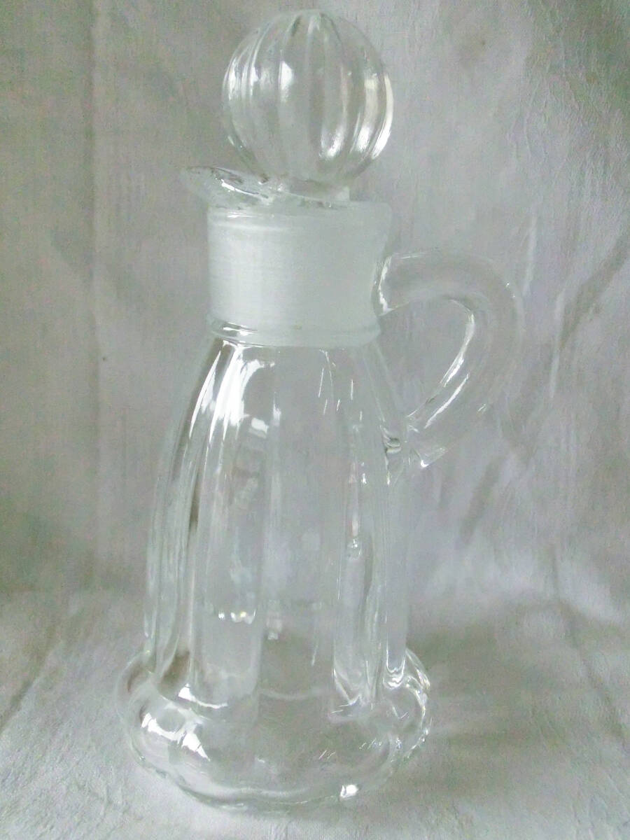 ガラス瓶 醤油差し ソース入 ドレッシング入 H14.5cm 同サイズ2本セット拍卖