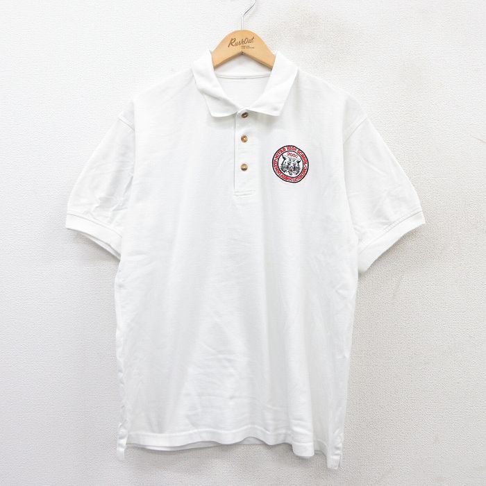 XL/古着 半袖 ポロ シャツ メンズ 00s NITRO 鹿の子 白 ホワイト 25jun30 中古 トップス拍卖
