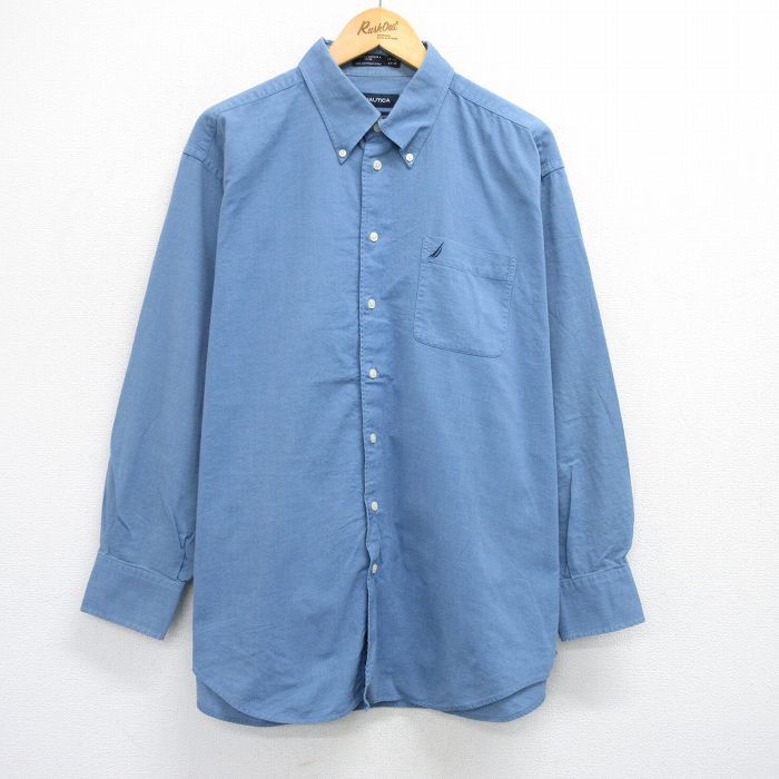XL/古着 ノーティカ 長袖 ブランド シャツ メンズ 薄紺 ネイビー 25jun30 中古 トップス拍卖