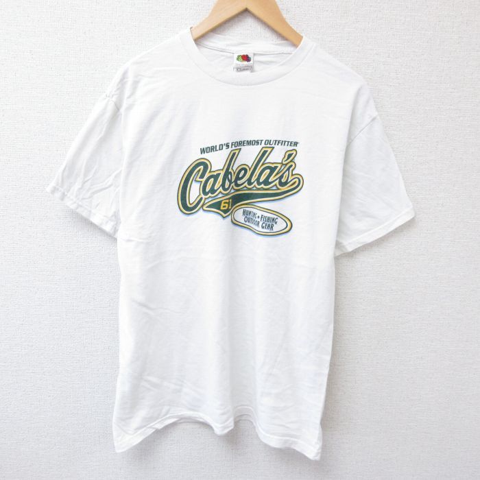 L/古着 フルーツオブザルーム 半袖 ビンテージ Tシャツ メンズ 00s カベラス コットン クルーネック 白 ホワイト 25jun30 中古拍卖