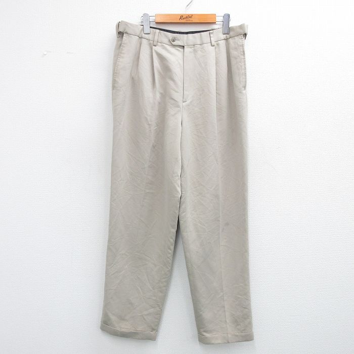 W36/古着 スラックス パンツ メンズ ベージュ カーキ 25jul07 中古 ボトムス ロング拍卖